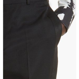 NWOT Mens Alexander McQueen Wool Black Graffi-PanelTrousers Black EU 52 US 36L